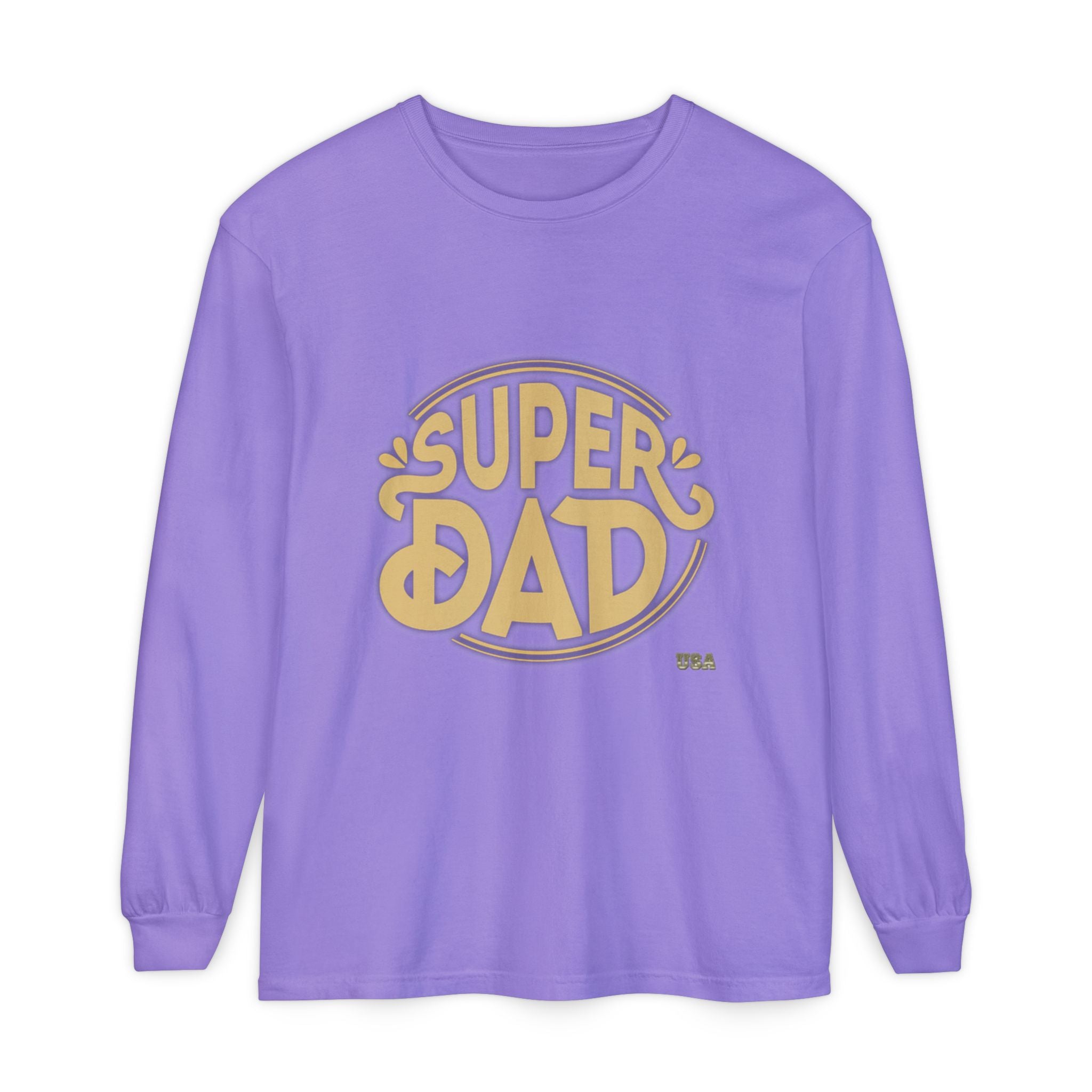 Super Dad Retro Badge Long Sleeve T-Shirt | Father’s Day Tee