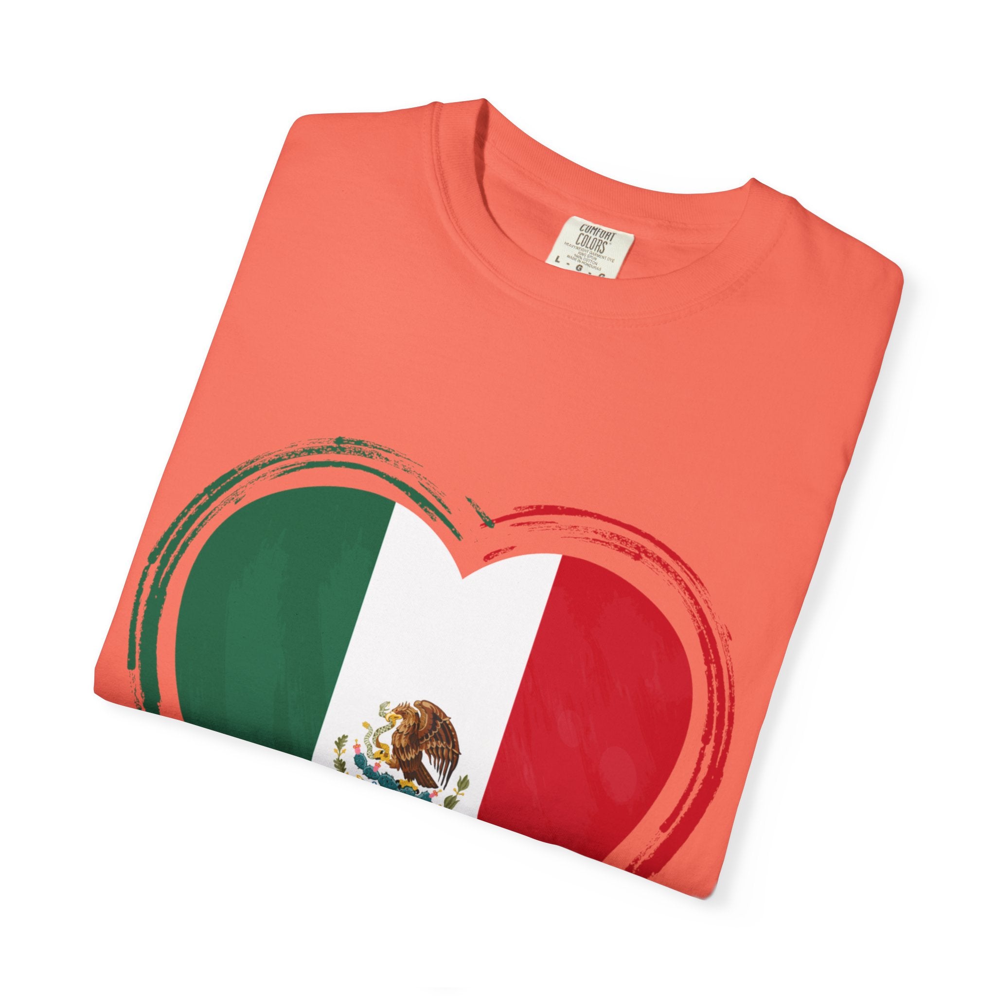 Mexican Flag Heart T-Shirt | Mexico Tricolor Heart Tee