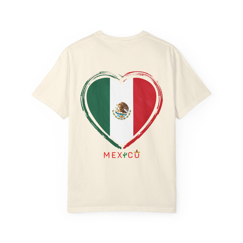 Mexican Flag Heart T-Shirt | Mexico Tricolor Heart Tee