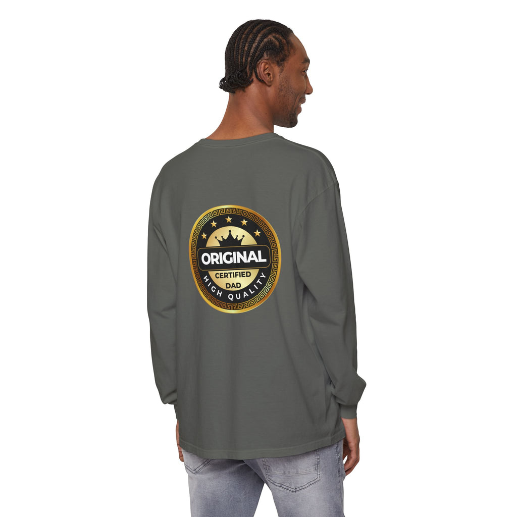 Original Certified Dad Badge T-Shirt | Long Sleeve, Vintage Seal Design