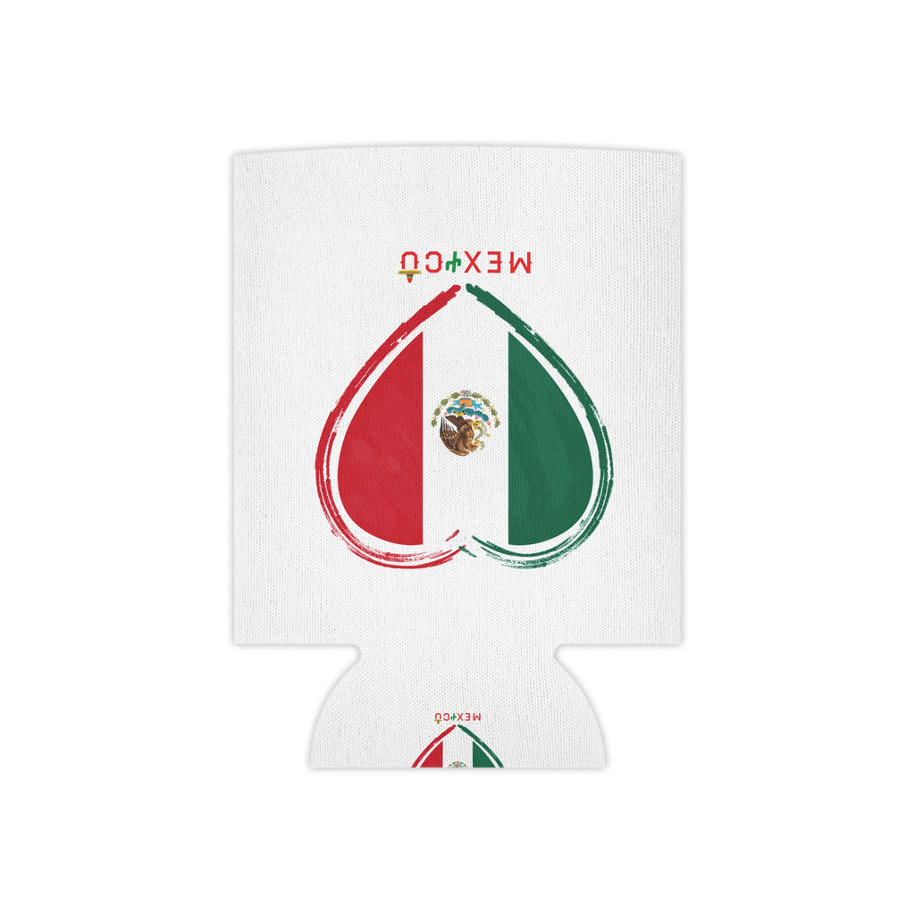 Mexico Heart Flag Can Cooler | Mexican Flag Beverage Kozy
