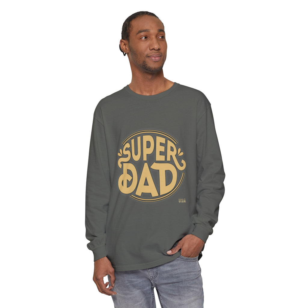 Super Dad Retro Badge Long Sleeve T-Shirt | Father’s Day Tee