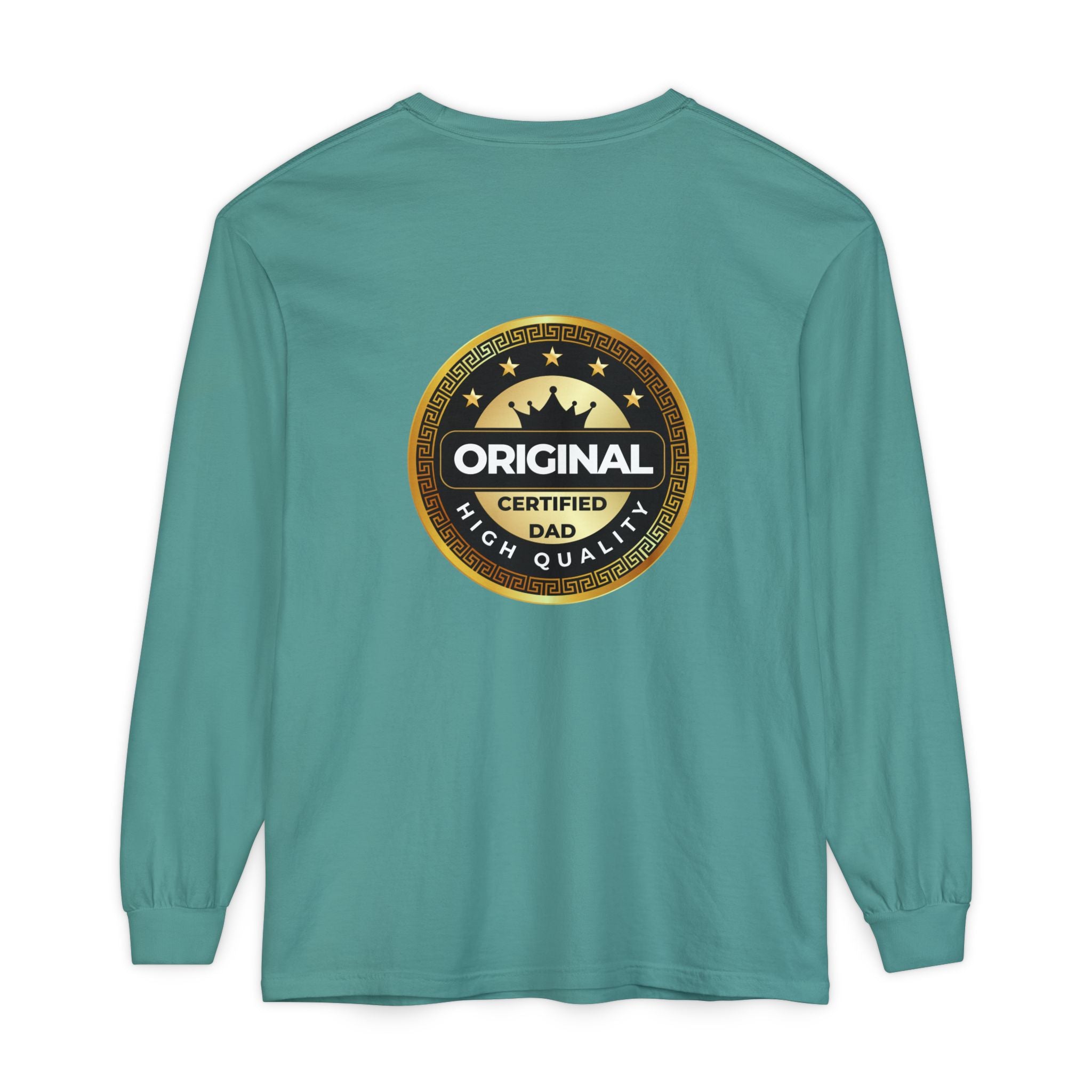 Original Certified Dad Badge T-Shirt | Long Sleeve, Vintage Seal Design