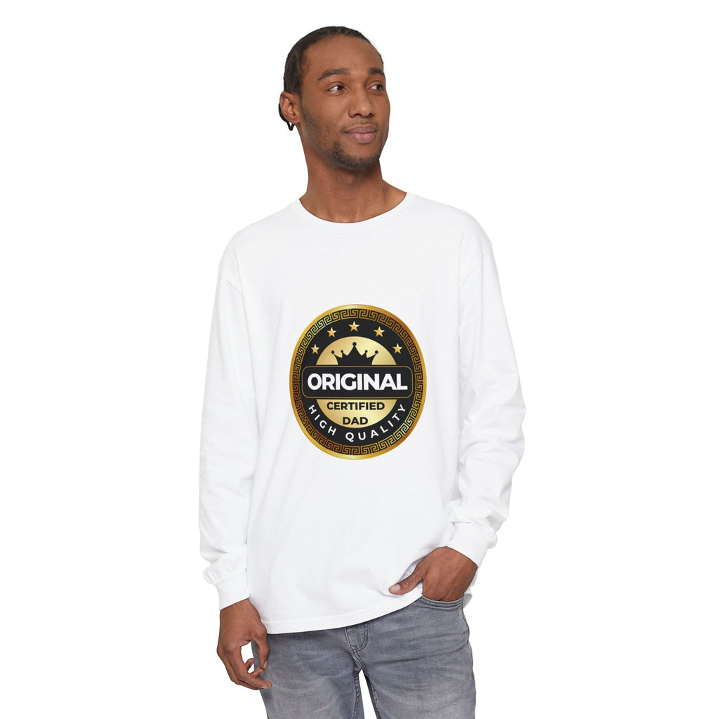 Original Certified Dad Badge T-Shirt | Long Sleeve, Vintage Seal Design