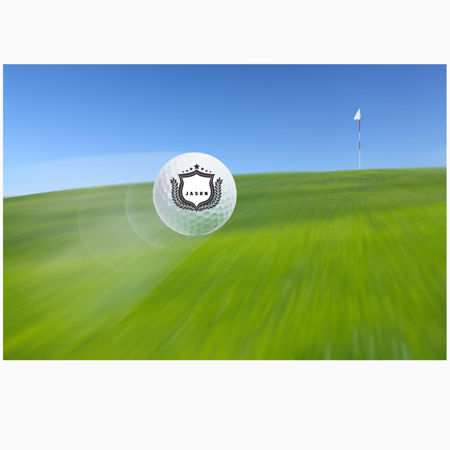 Personalized Custom Golf Balls Beautiful White Shield Royalty Designs | Multiple Designs Monogrammed Golf Gifts & Accessories. Includes Golf-Balls,Towel,Divot.