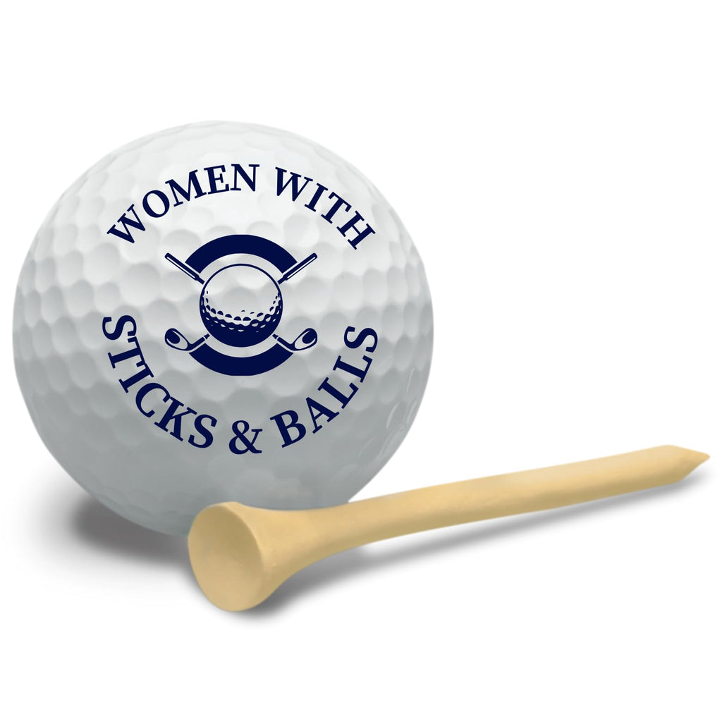 Designer Golf Balls - Women with Sticks & Balls Gift Set - Includes Golf Balls, Ideal for Birthdays, Mother's Day, Xmas, Holidays and More for Your Crazy Golfer