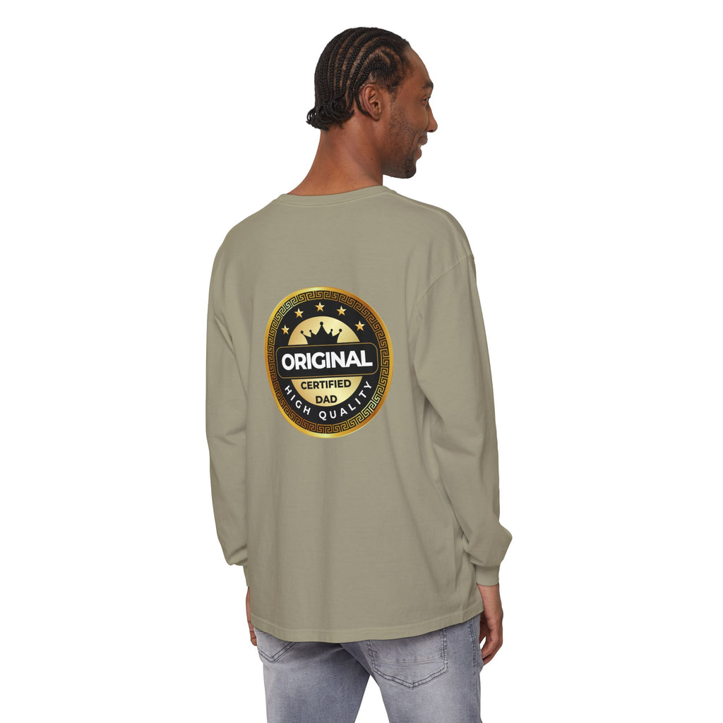 Original Certified Dad Badge T-Shirt | Long Sleeve, Vintage Seal Design