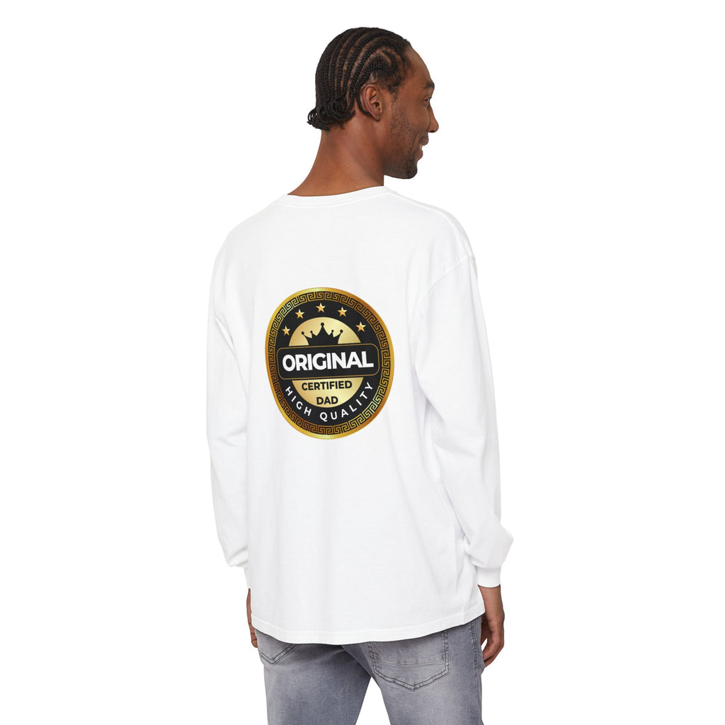 Original Certified Dad Badge T-Shirt | Long Sleeve, Vintage Seal Design