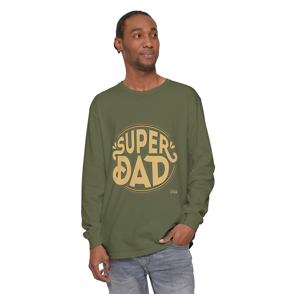Super Dad Retro Badge Long Sleeve T-Shirt | Father’s Day Tee