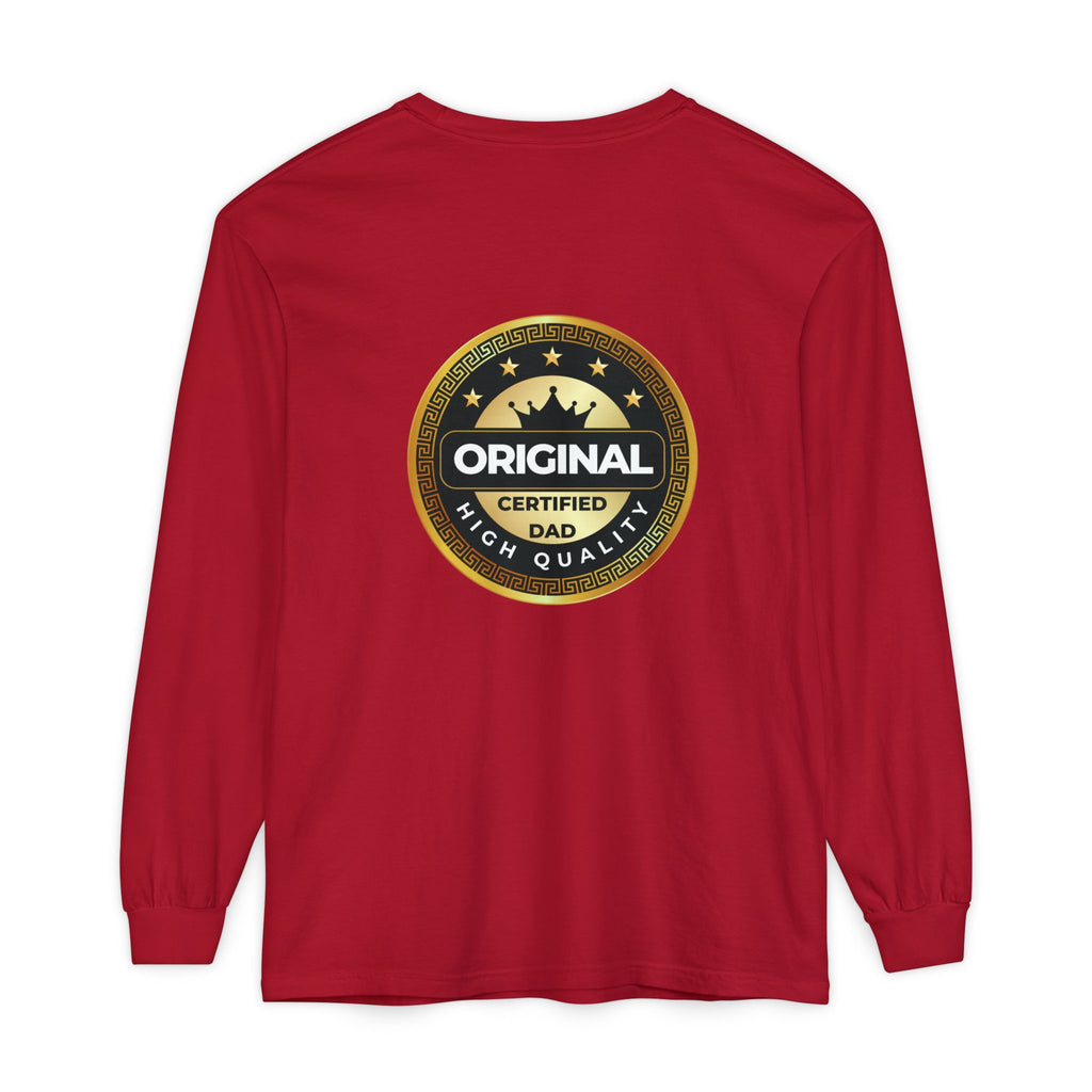 Original Certified Dad Badge T-Shirt | Long Sleeve, Vintage Seal Design