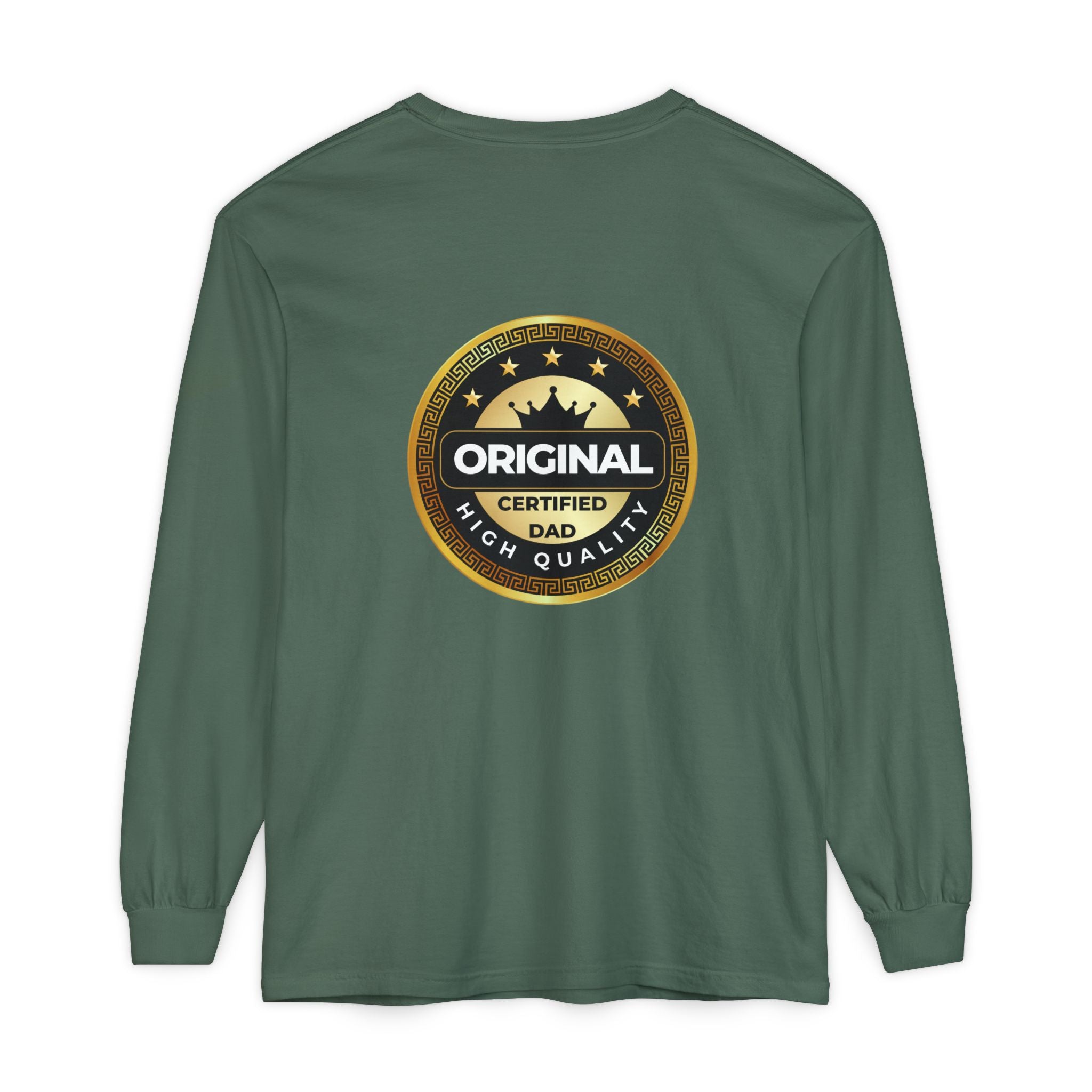Original Certified Dad Badge T-Shirt | Long Sleeve, Vintage Seal Design