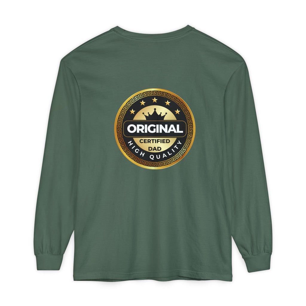 Original Certified Dad Badge T-Shirt | Long Sleeve, Vintage Seal Design