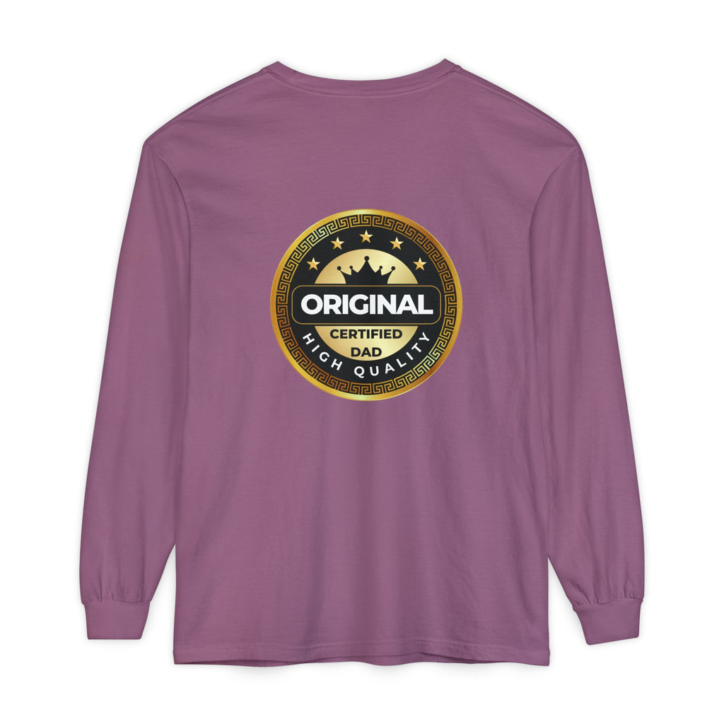 Original Certified Dad Badge T-Shirt | Long Sleeve, Vintage Seal Design