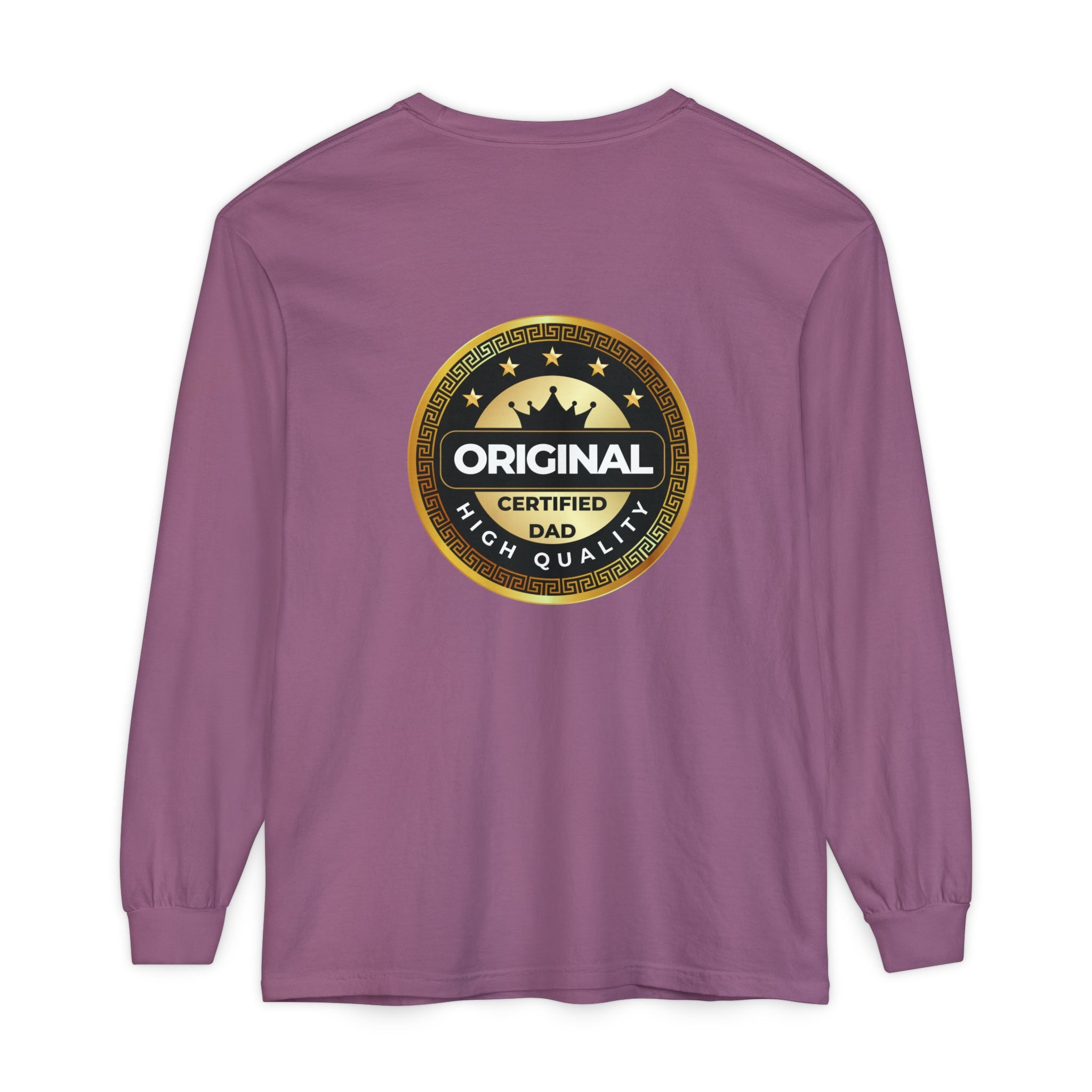 Original Certified Dad Badge T-Shirt | Long Sleeve, Vintage Seal Design