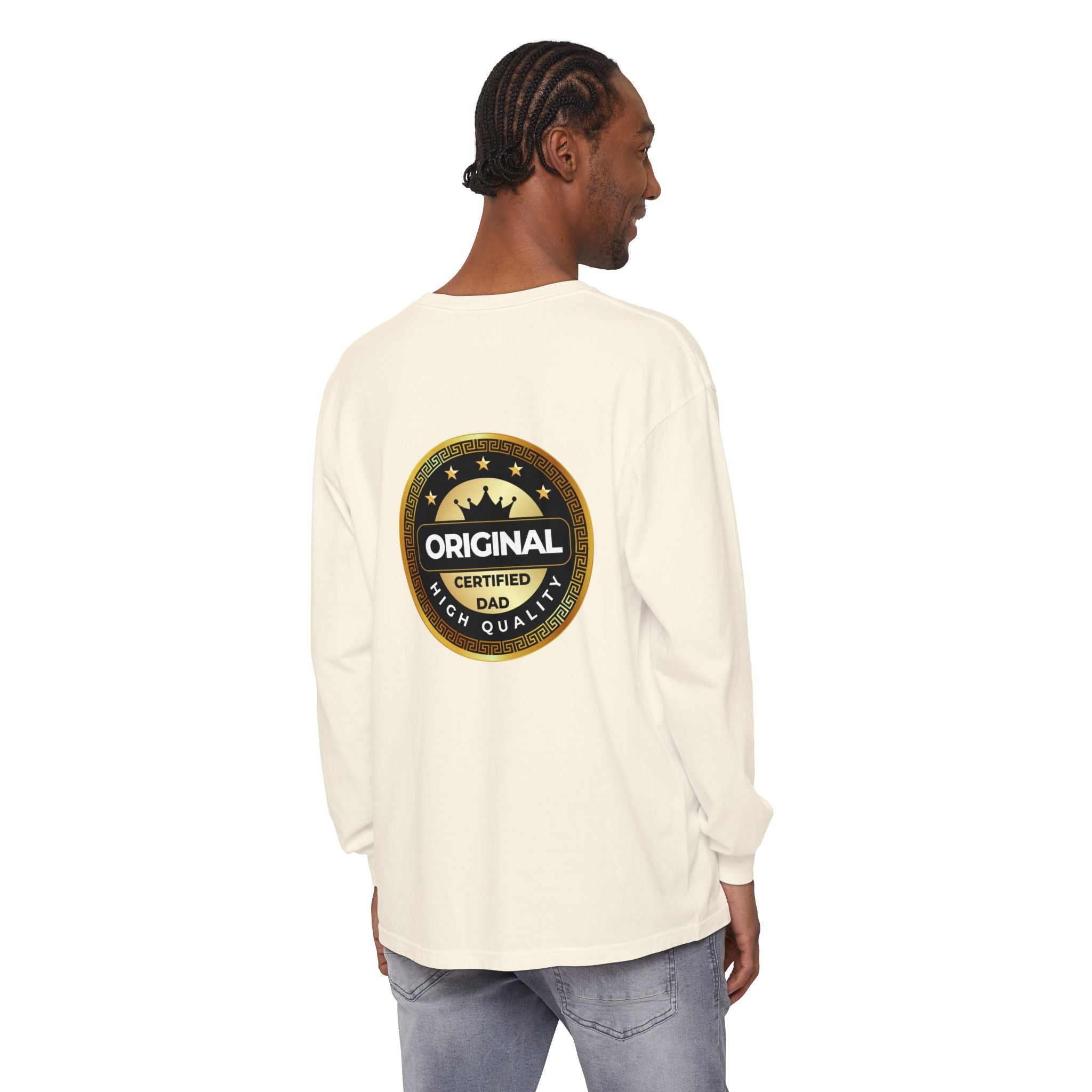 Original Certified Dad Badge T-Shirt | Long Sleeve, Vintage Seal Design