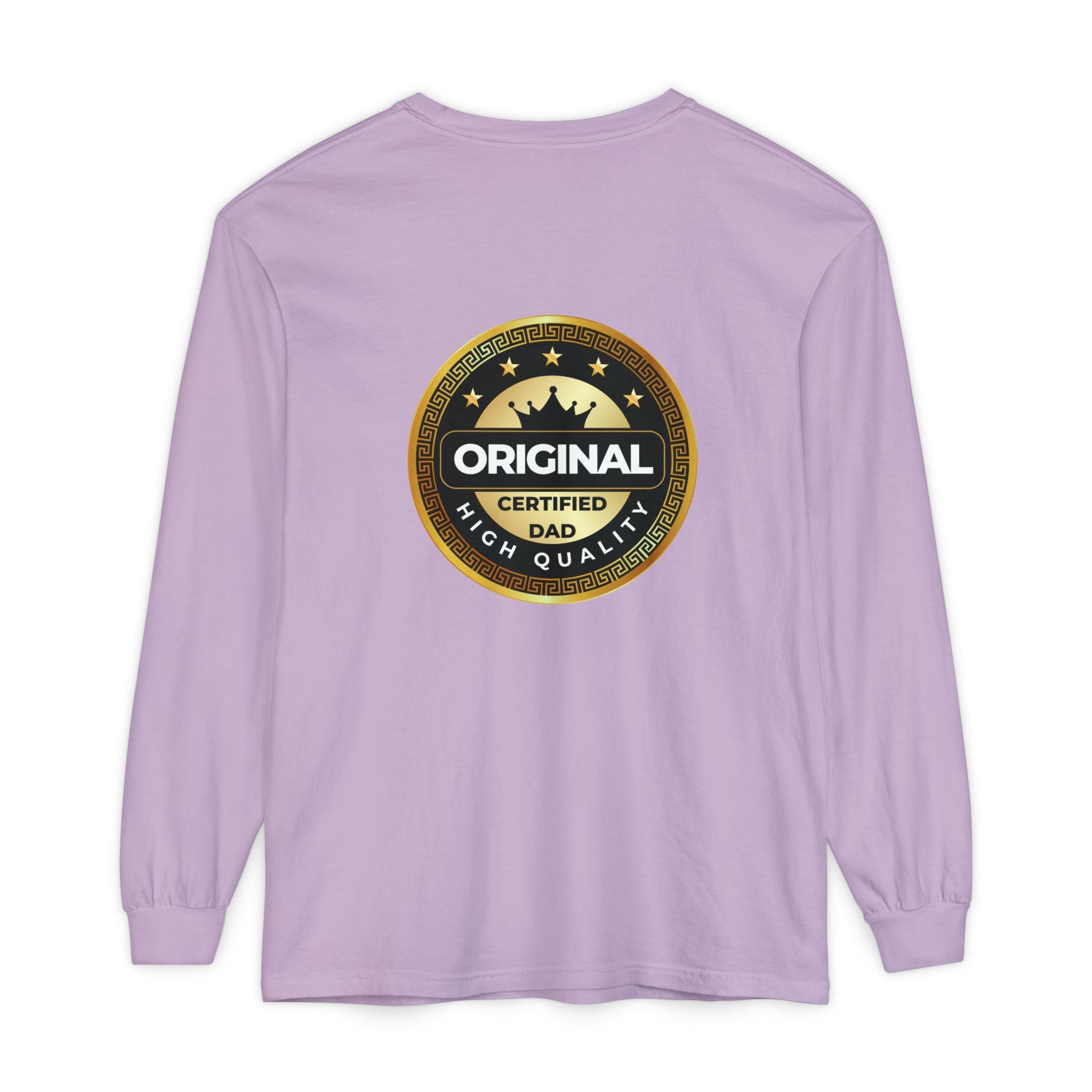 Original Certified Dad Badge T-Shirt | Long Sleeve, Vintage Seal Design