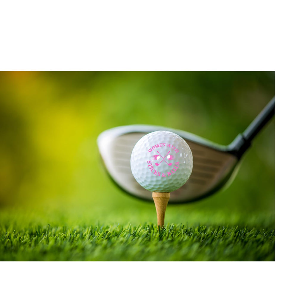 Golf Balls - Women with Sticks & Balls Gift Set - Includes 18 Golf Balls, Ideal for Birthdays, Mother's Day, Xmas, Holidays and More for Your Crazy Golfer (18)