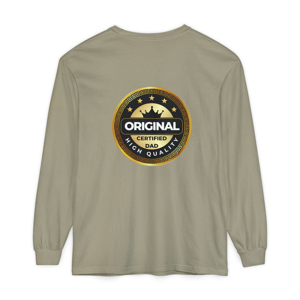 Original Certified Dad Badge T-Shirt | Long Sleeve, Vintage Seal Design
