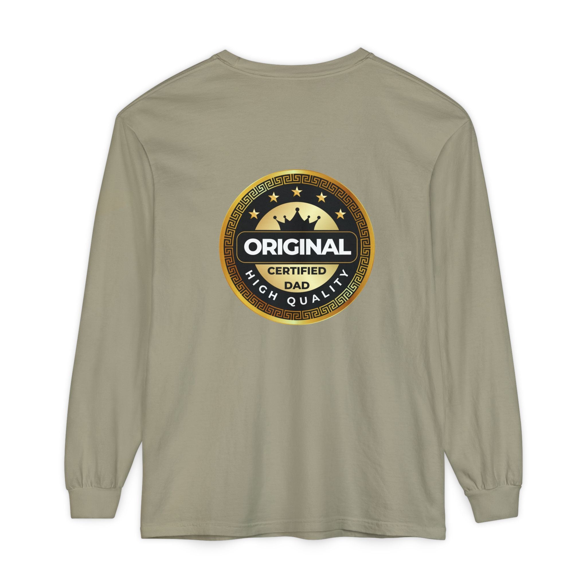 Original Certified Dad Badge T-Shirt | Long Sleeve, Vintage Seal Design