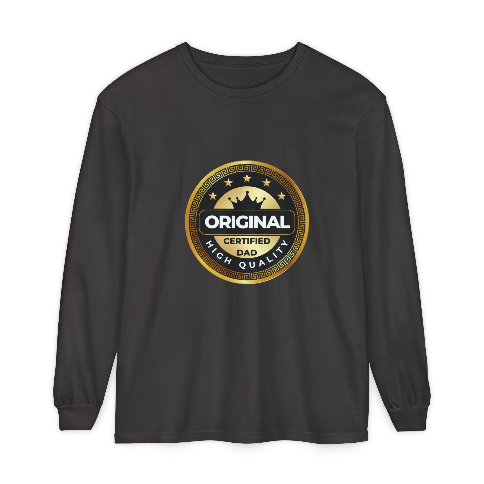 Original Certified Dad Badge T-Shirt | Long Sleeve, Vintage Seal Design