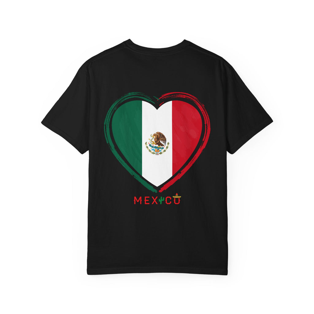 Mexican Flag Heart T-Shirt | Mexico Tricolor Heart Tee