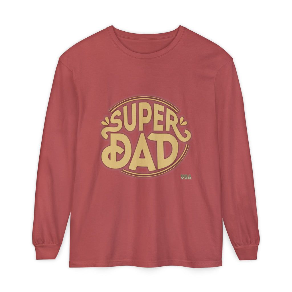 Super Dad Retro Badge Long Sleeve T-Shirt | Father’s Day Tee