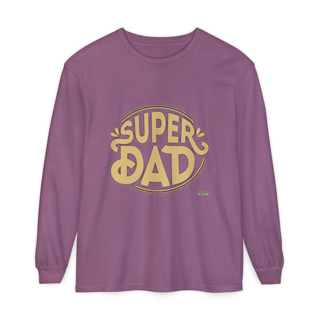 Super Dad Retro Badge Long Sleeve T-Shirt | Father’s Day Tee