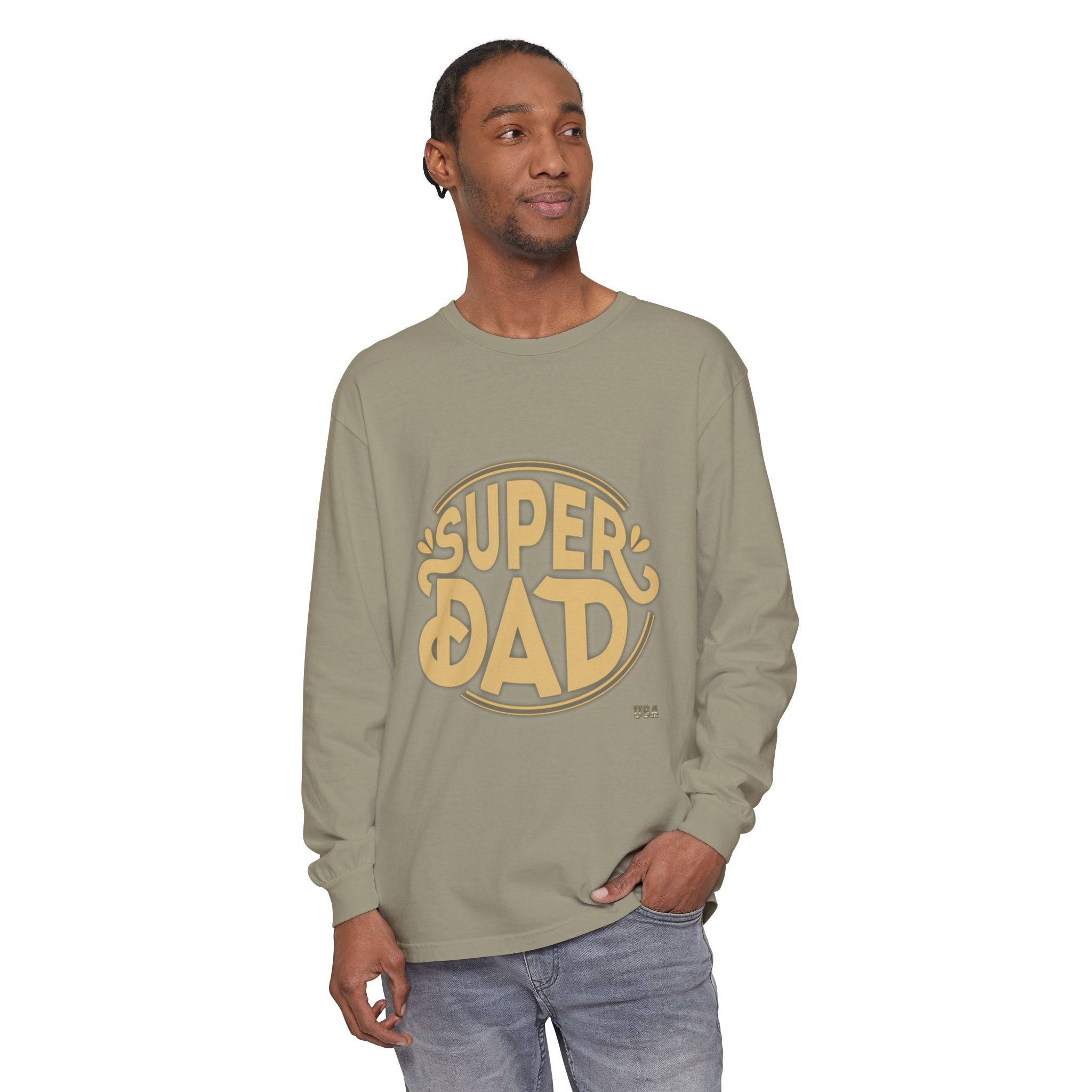 Super Dad Retro Badge Long Sleeve T-Shirt | Father’s Day Tee