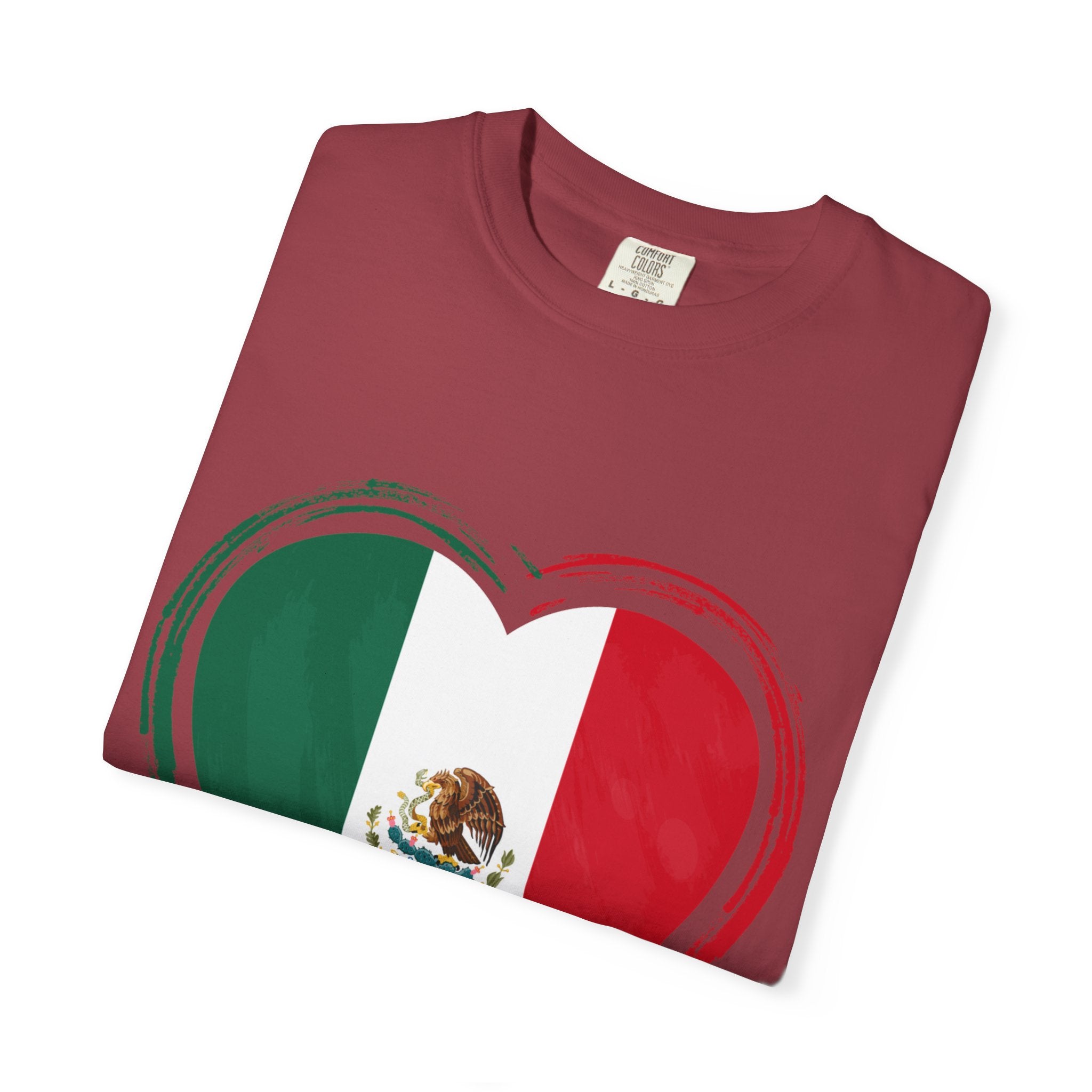 Mexican Flag Heart T-Shirt | Mexico Tricolor Heart Tee