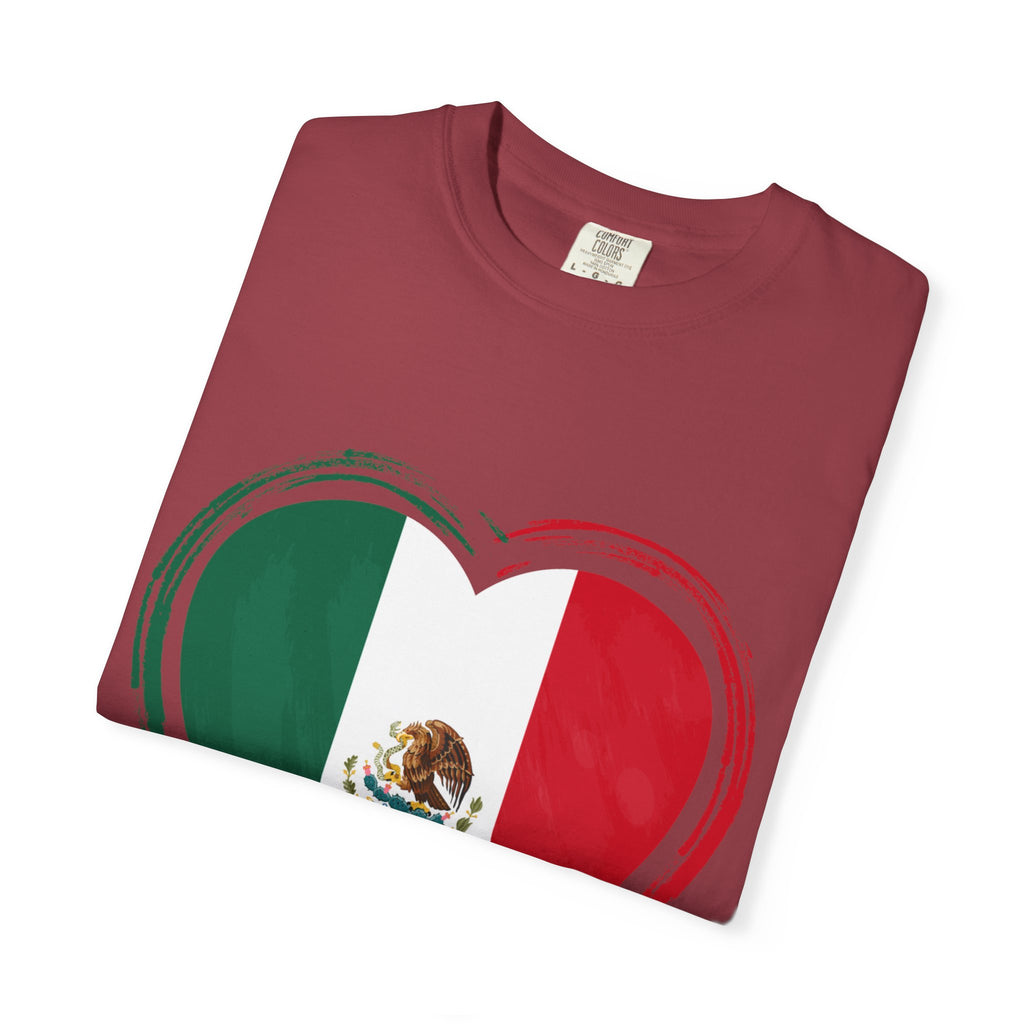 Mexican Flag Heart T-Shirt | Mexico Tricolor Heart Tee