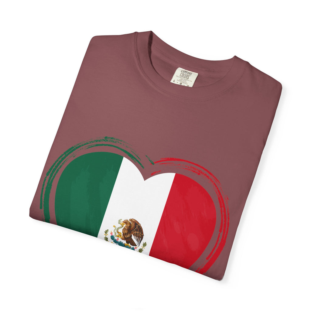 Mexican Flag Heart T-Shirt | Mexico Tricolor Heart Tee