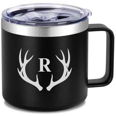 Personalized 14 Oz Insulated Coffee Mug with Lid Travel Large Cup Male Teacher Appreciation Gifts in Bulk Ideas Best End Year Back School Thank You Men Regalos Maestras Navidad Agradecimiento Gift,M
