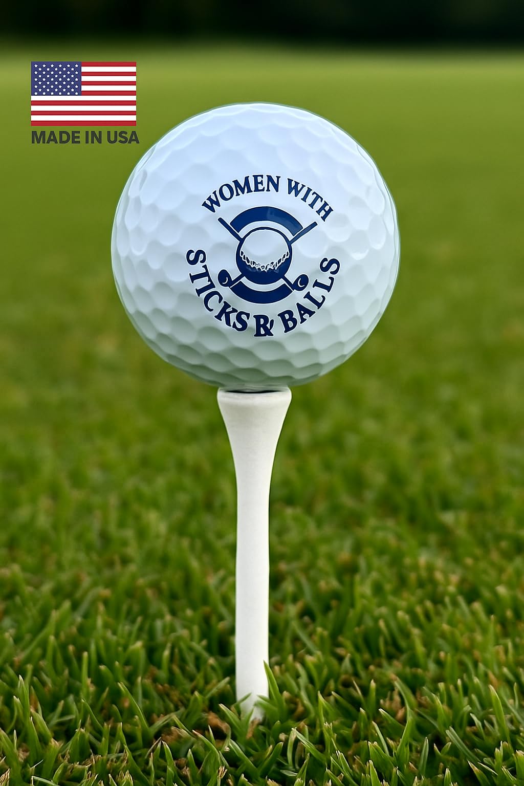 Golf Balls -Fun Design -Women with Sticks & Balls Gift Set - Includes Golf Balls,Towel,Divot & White Gift Box Ideal for Birthdays, Mother's Day, Xmas, Holidays and More for Your Crazy Golfer.