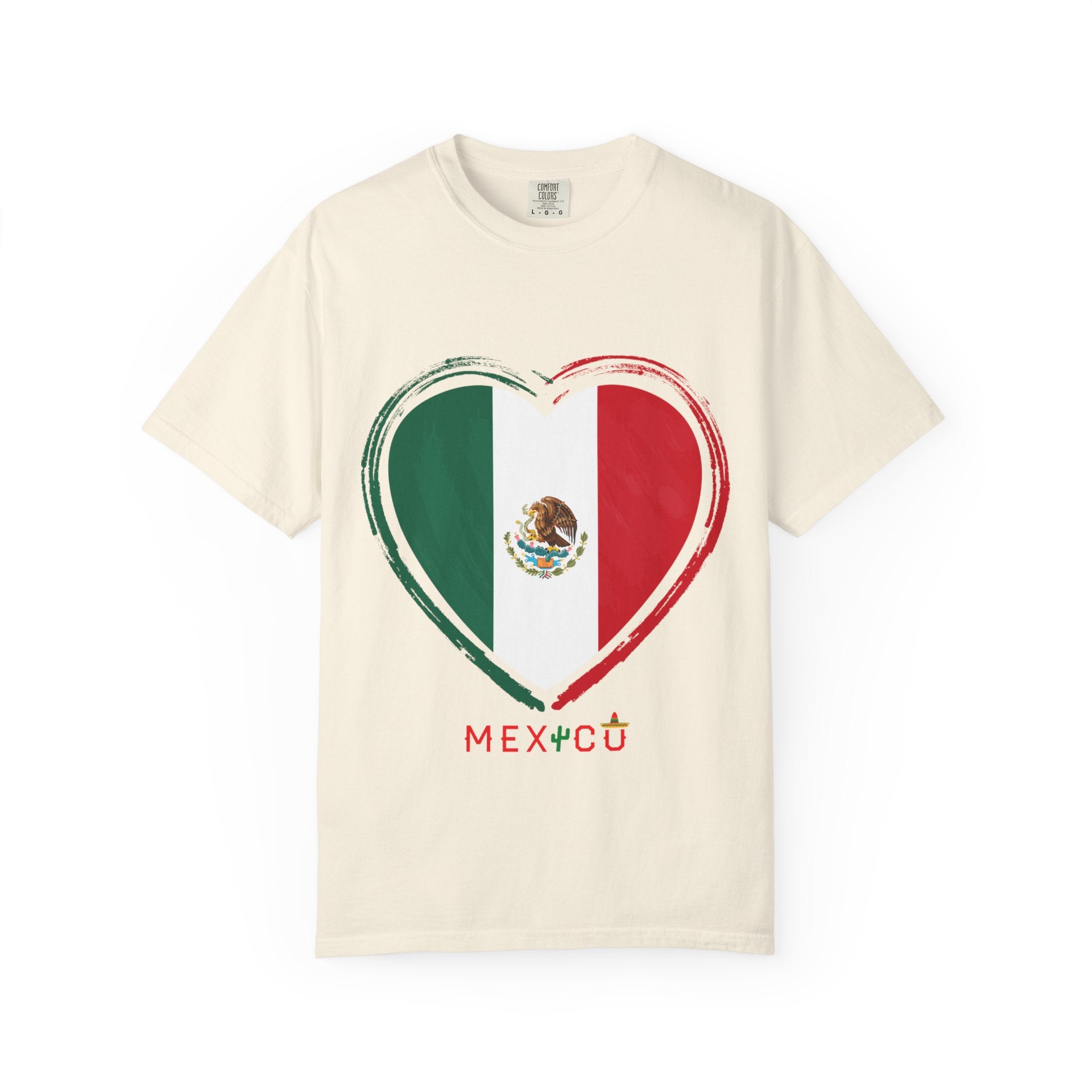Mexican Flag Heart T-Shirt | Mexico Tricolor Heart Tee