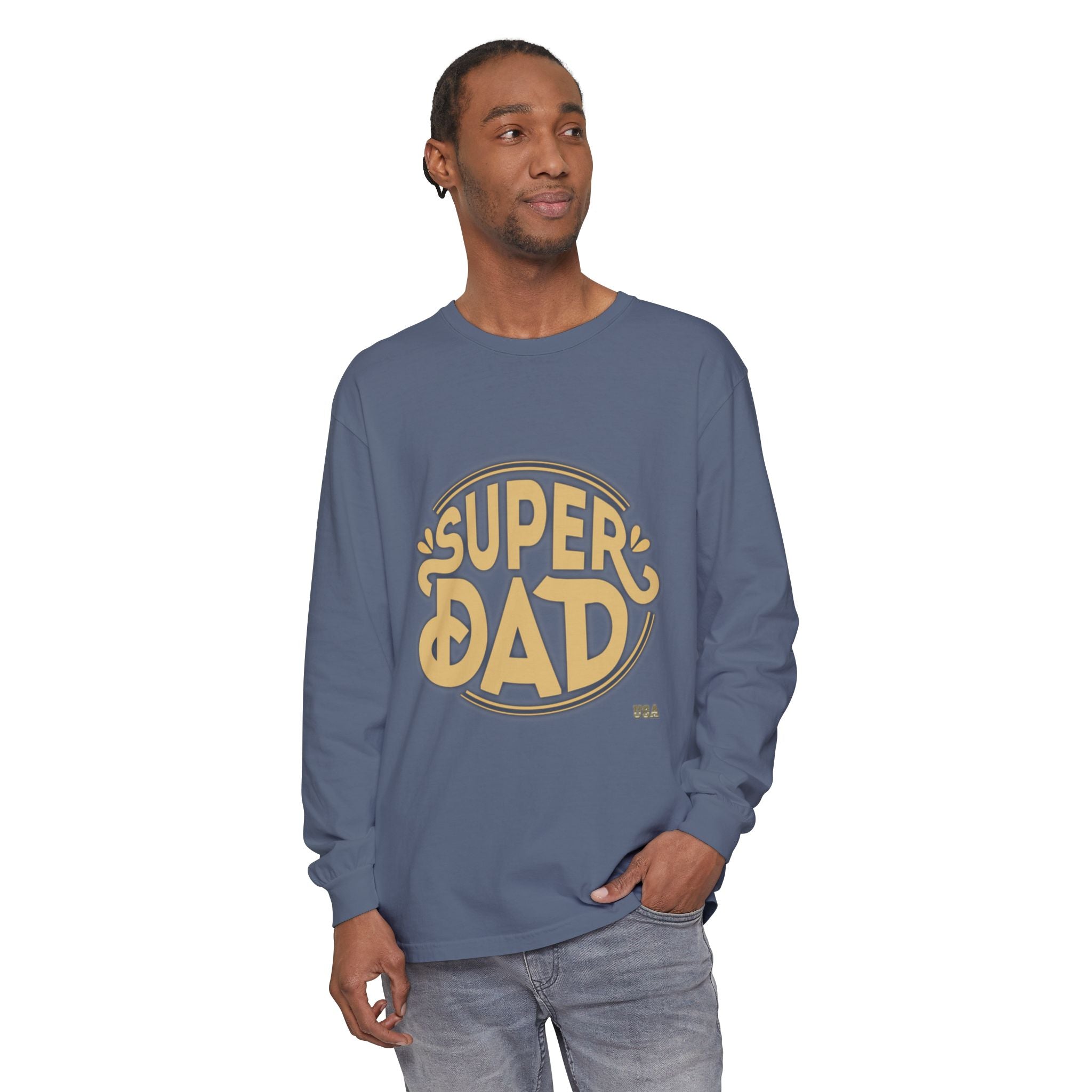 Super Dad Retro Badge Long Sleeve T-Shirt | Father’s Day Tee