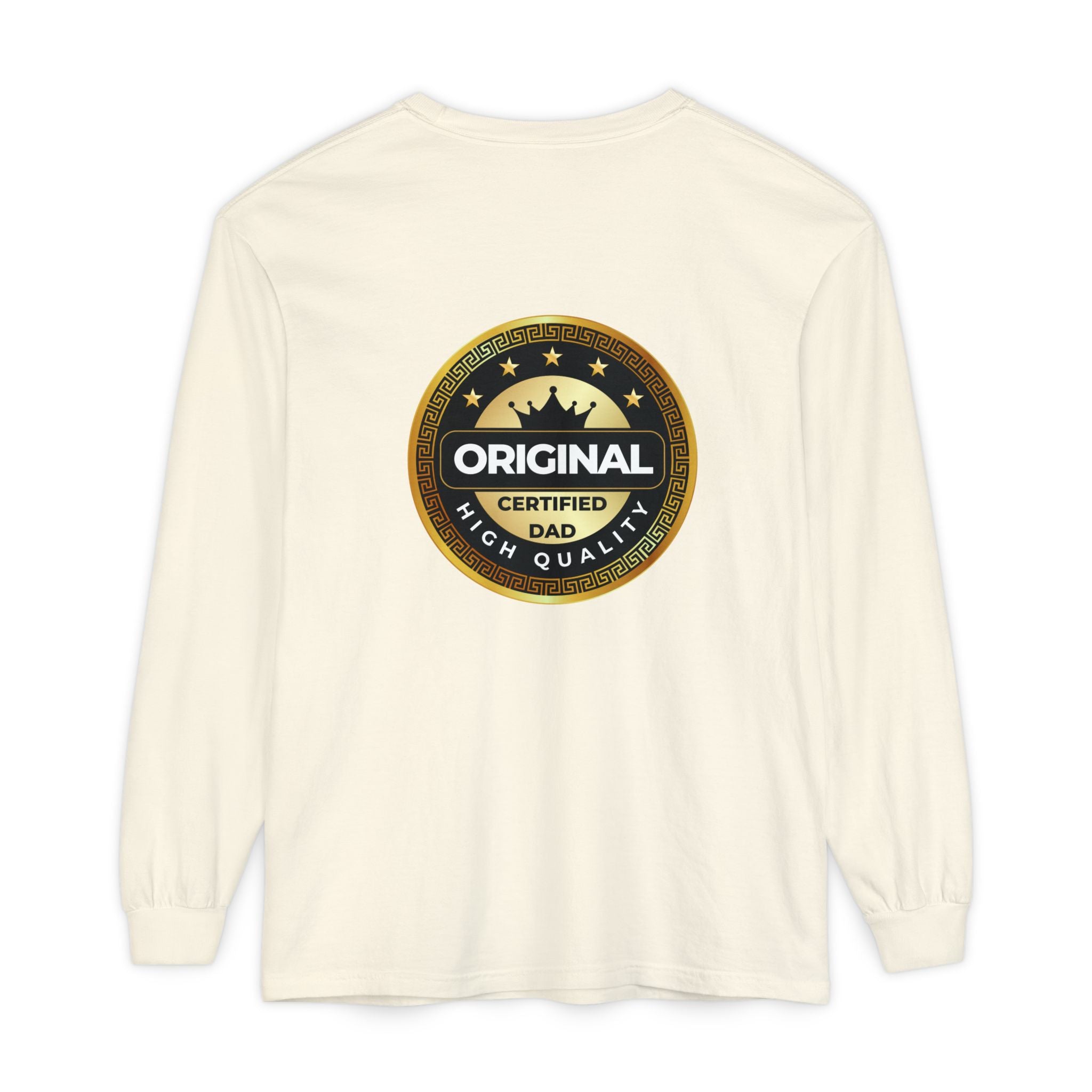 Original Certified Dad Badge T-Shirt | Long Sleeve, Vintage Seal Design