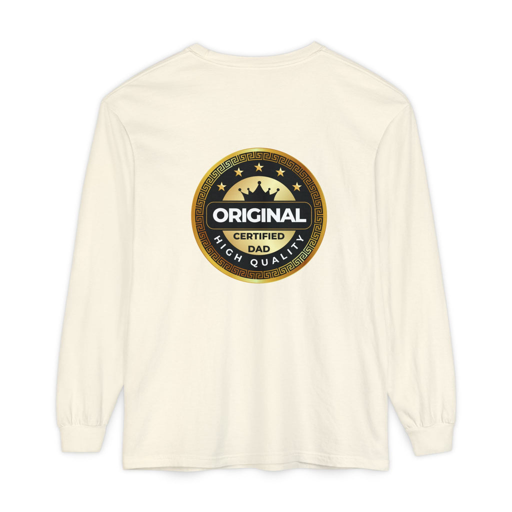Original Certified Dad Badge T-Shirt | Long Sleeve, Vintage Seal Design