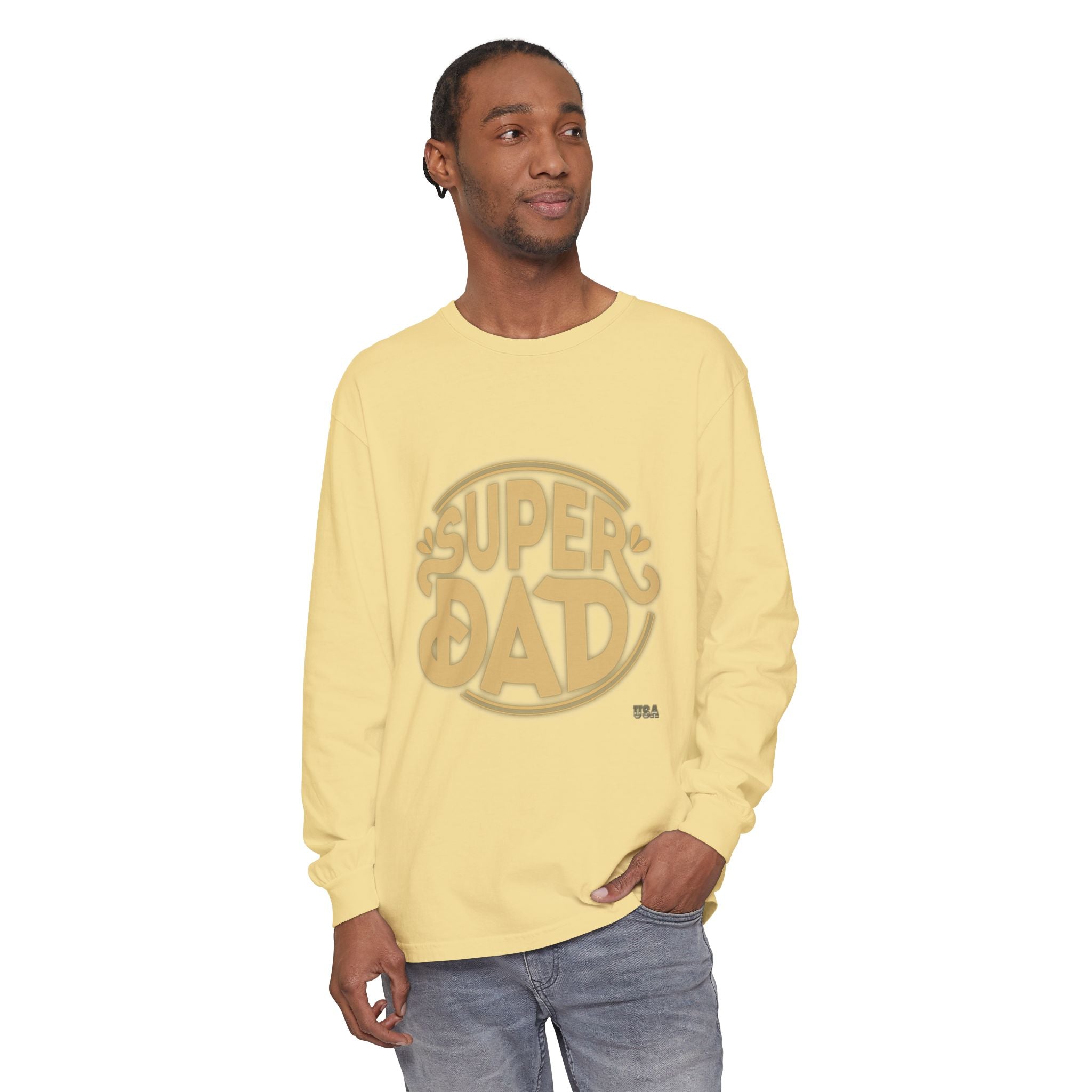 Super Dad Retro Badge Long Sleeve T-Shirt | Father’s Day Tee