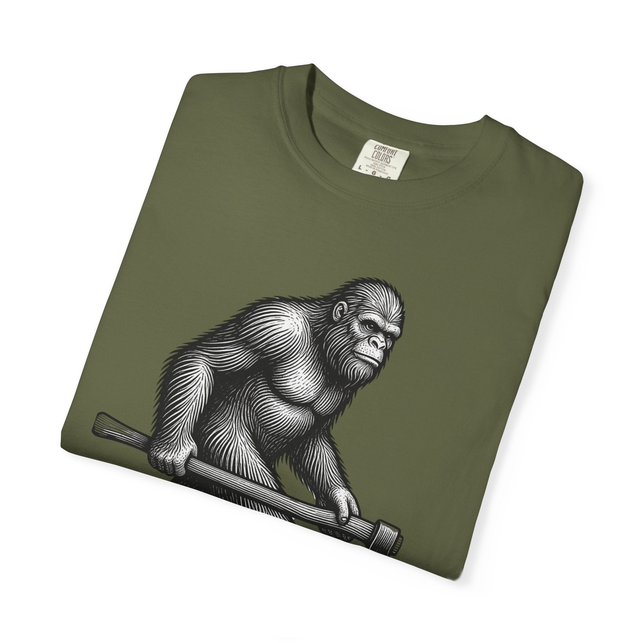 Sasquatch with Axe T-shirt | Vintage Bigfoot Illustration USA