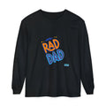 Rad Dad Long Sleeve T-Shirt | Retro Typography, Mustache Accent