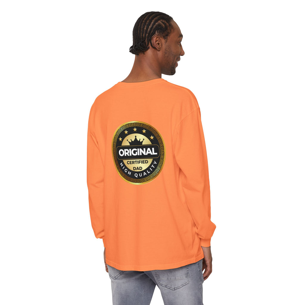Original Certified Dad Badge T-Shirt | Long Sleeve, Vintage Seal Design