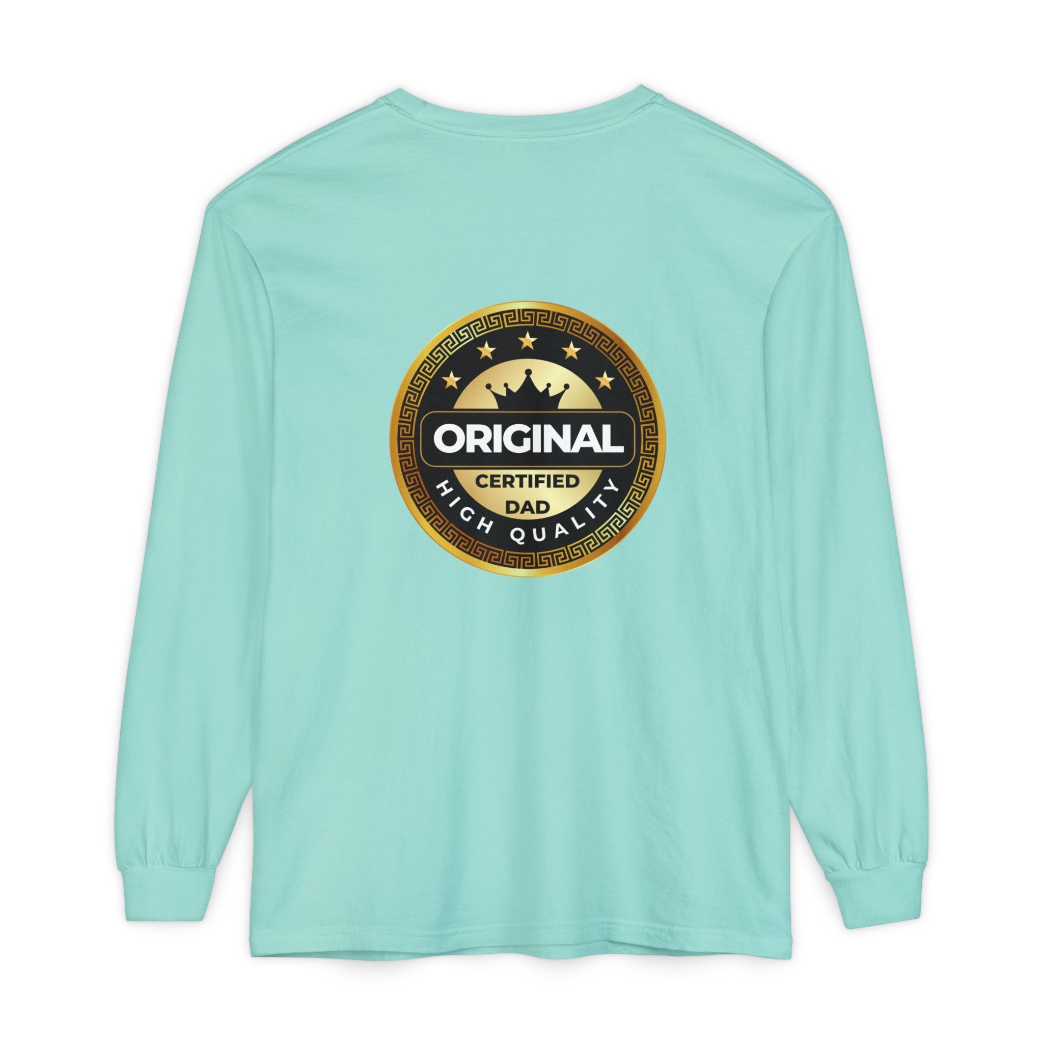 Original Certified Dad Badge T-Shirt | Long Sleeve, Vintage Seal Design