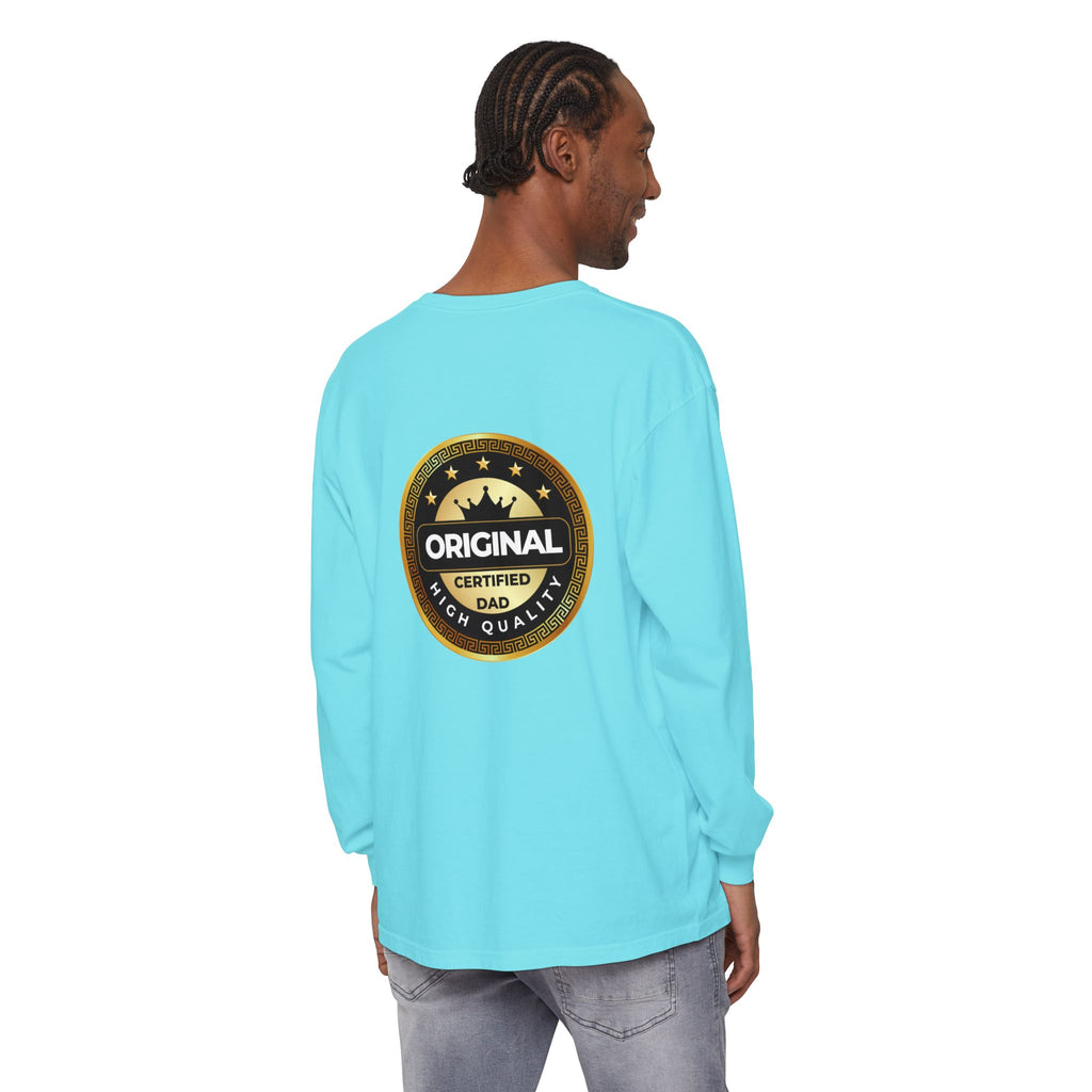 Original Certified Dad Badge T-Shirt | Long Sleeve, Vintage Seal Design