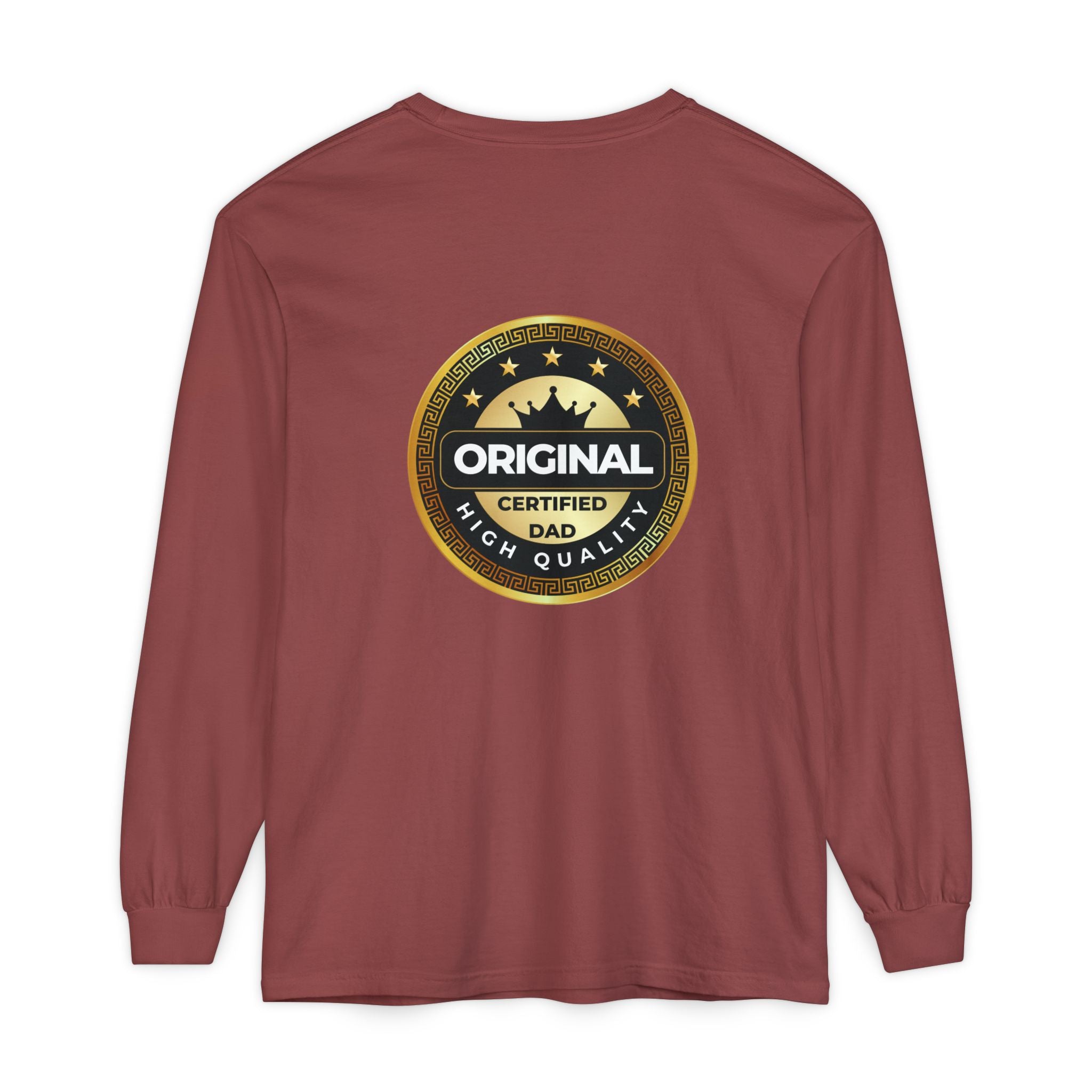 Original Certified Dad Badge T-Shirt | Long Sleeve, Vintage Seal Design