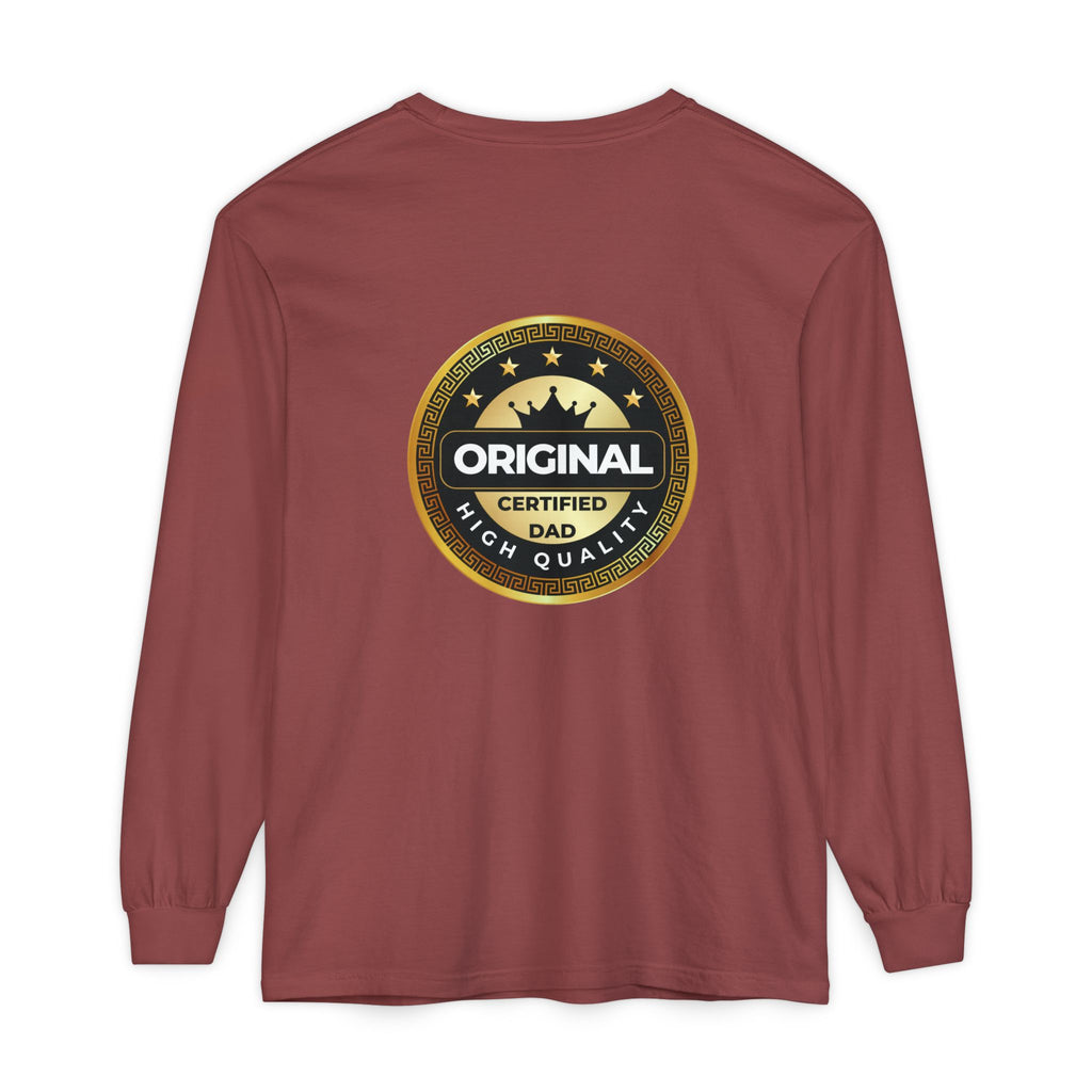 Original Certified Dad Badge T-Shirt | Long Sleeve, Vintage Seal Design