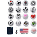 Golf Balls Personalized, Custom Initial Golf Balls Beautiful Designs | Multiple Designs Monogrammed Golf Gifts & Accessories. Includes Balls,Towel,Divot. Pick Your Favorite Design. (18)