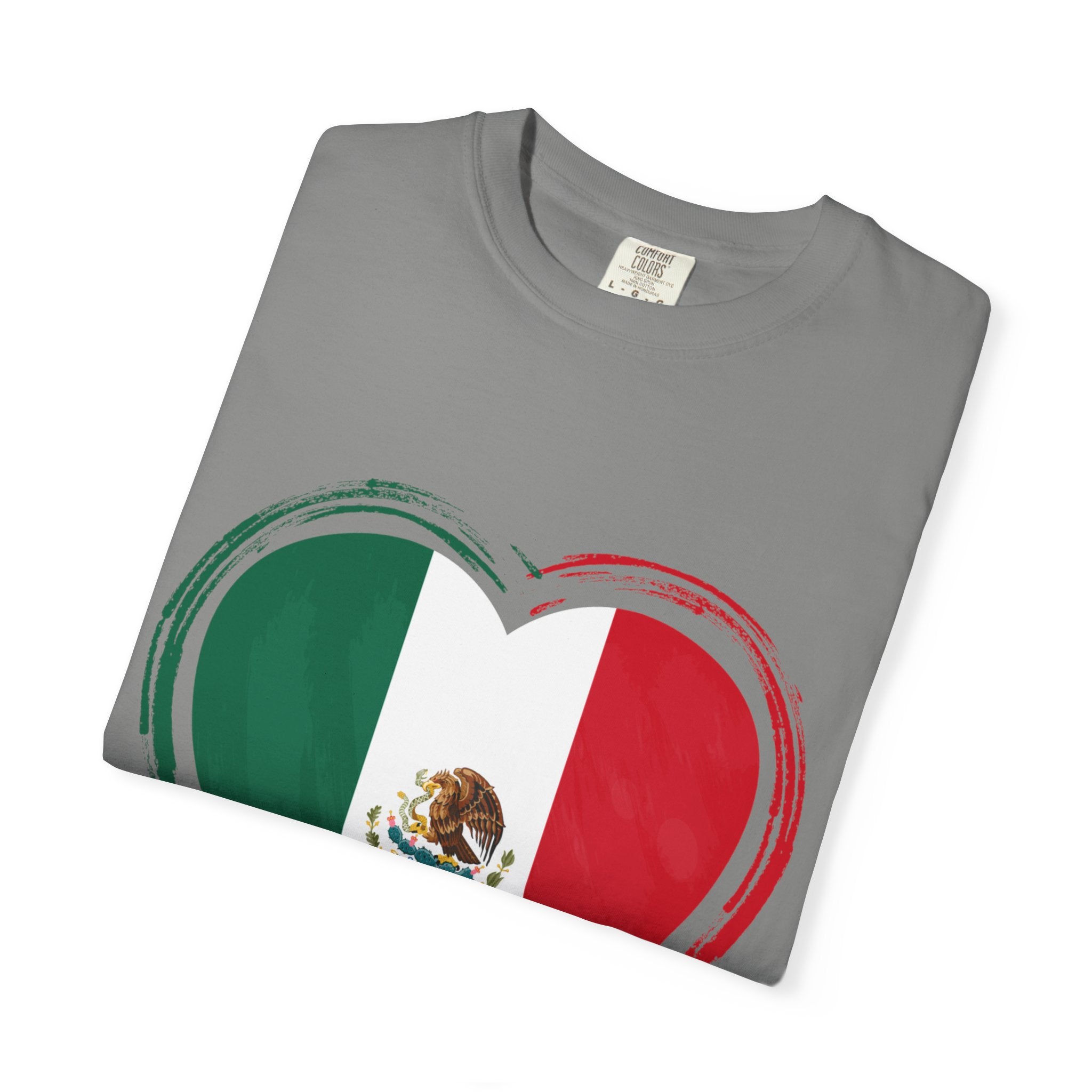Mexican Flag Heart T-Shirt | Mexico Tricolor Heart Tee