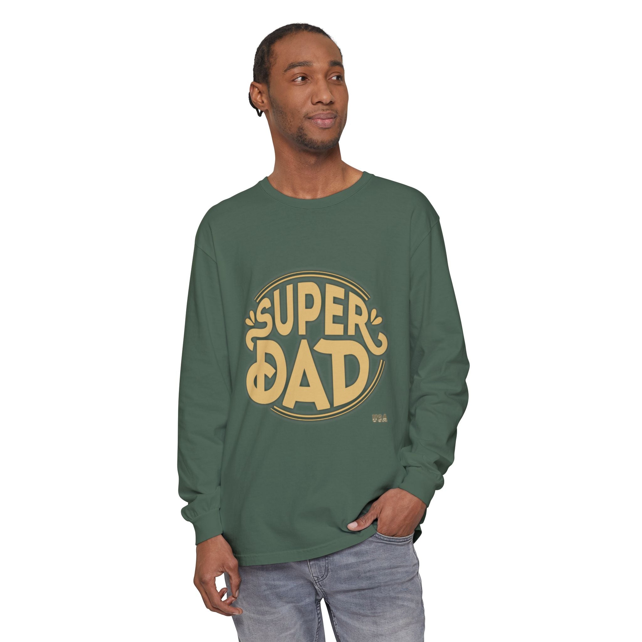 Super Dad Retro Badge Long Sleeve T-Shirt | Father’s Day Tee