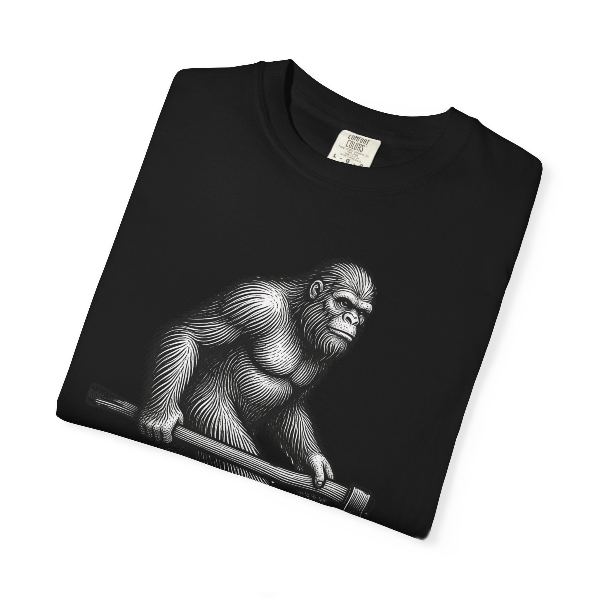 Sasquatch with Axe T-shirt | Vintage Bigfoot Illustration USA