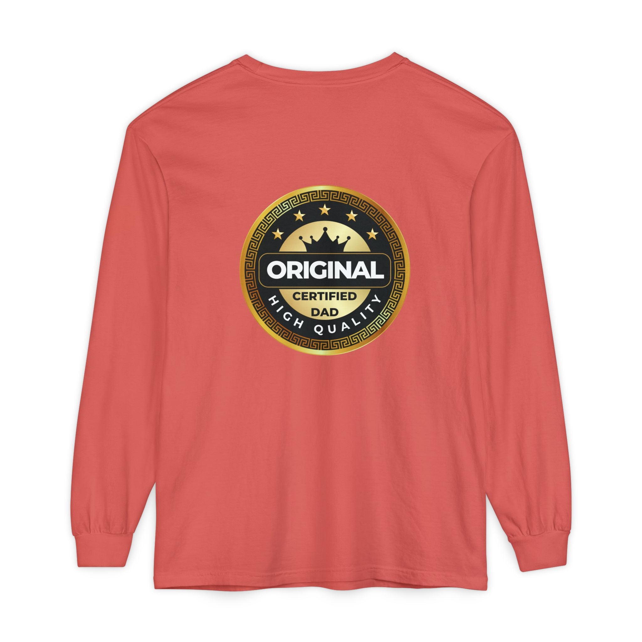 Original Certified Dad Badge T-Shirt | Long Sleeve, Vintage Seal Design